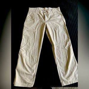 Carhartt relaxed fit work jeans. Tan. 38/30